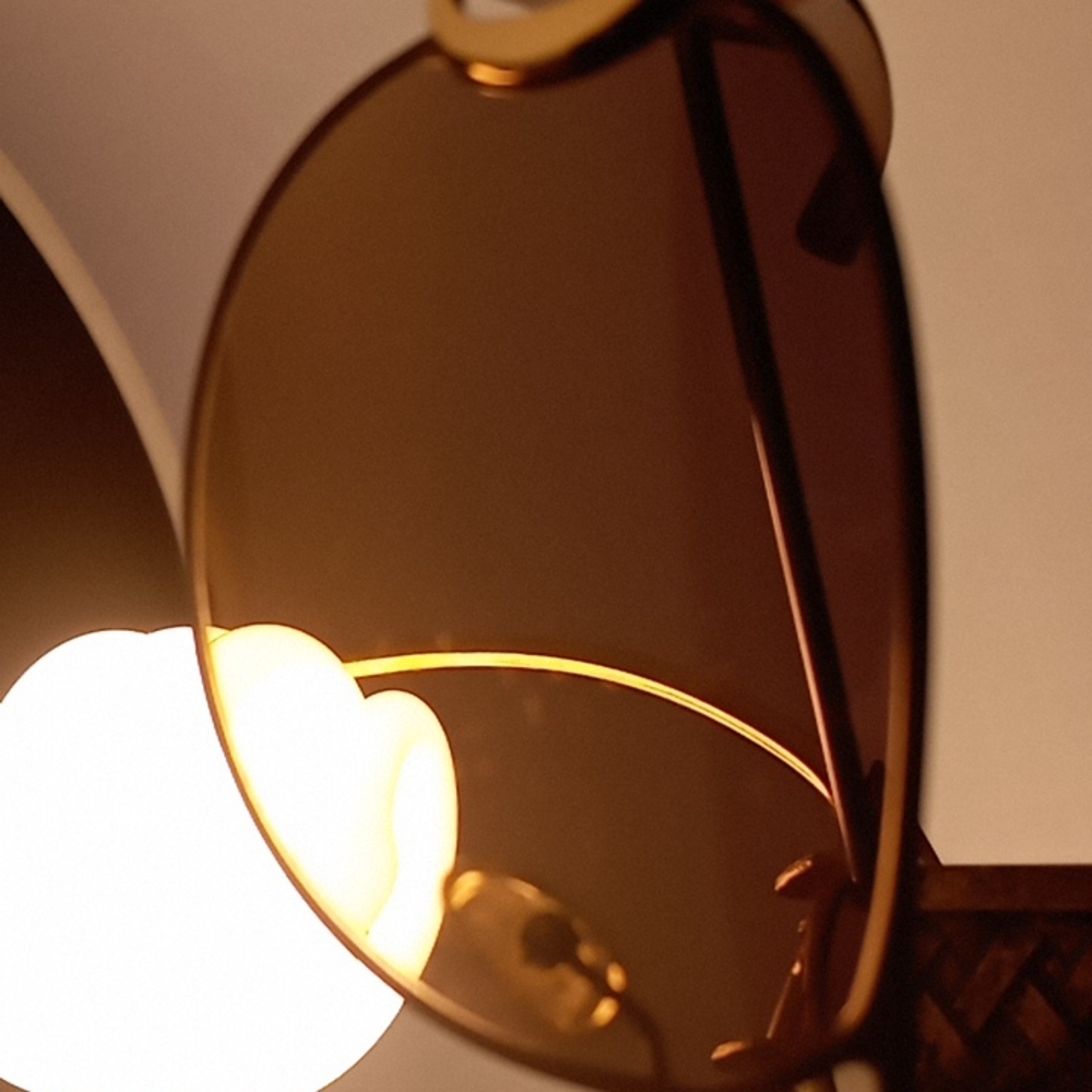 Dior Brown Gradient Aviator Sunglasses with Gold Accents - Picture 8 of 9